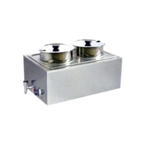 OLLA DE SOPA DE 2 CUBAS EN INOX