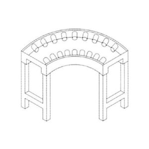 CURVAS DE RODILLO 90º CON FREGADERO, LCA 1070x1070x880 mm (Para todos los modelos TR)