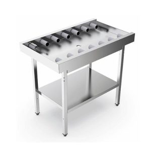 MESA DE RODILLOS CON CUBA COMPLETA DE FINAL DE CARRERA, LCA 1600x650x880 mm (Para todos los modelos TR)