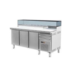 MESA REFRIGERADA PARA PIZZA CON KIT REFRIGERADO INCORPORADO, 505 l