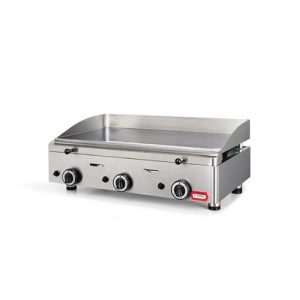 PLANCHA DE ASAR A GAS EN ACERO CON CROMO DURO, 755x400 mm
