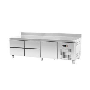 MESA BAJA REFRIGERADA PARA LÍNEA DE COCINA 2 KIT DE  2 CAJONES Y  1 CAJÓN GRANDE, 121 l